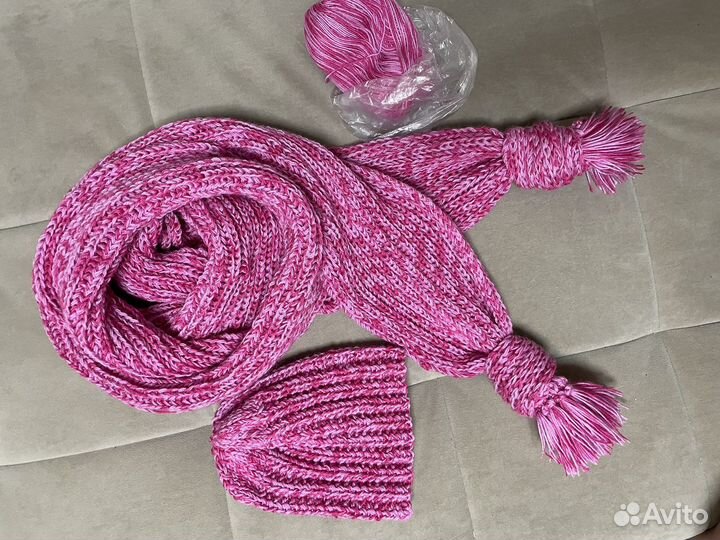 Вязаный комплект шарф+ шапка