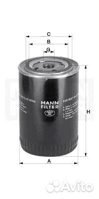 Фильтр масляный mann-filter w 712/43 (w71243)