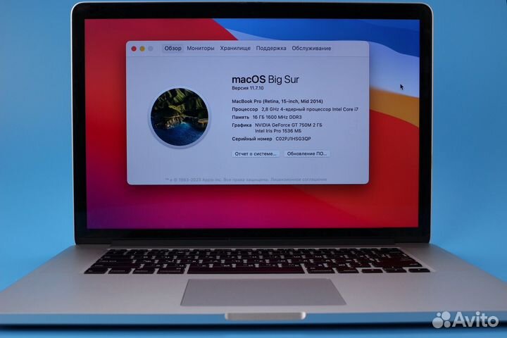 Apple MacBook Pro 15 (2014, Retina ) -2 видеокарты
