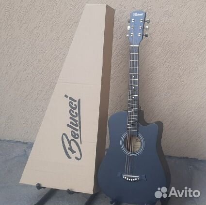 Новая гитара акустика матовая
