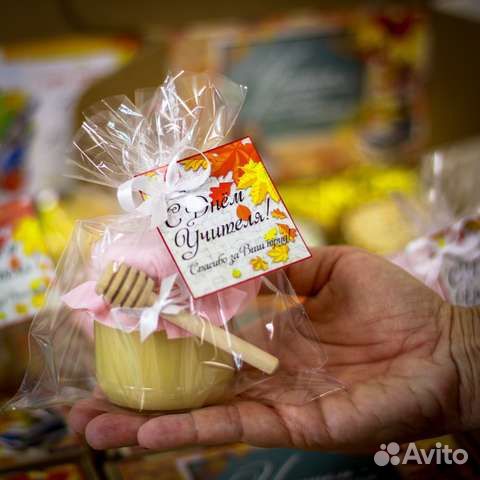 Подарок с медом на День Учителя