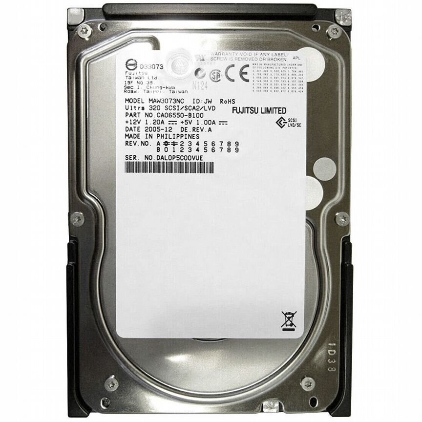 [MAW3073NC] Жесткий Диск Fujitsu 73,5gb U320scsi 3.5 Maw3073nc