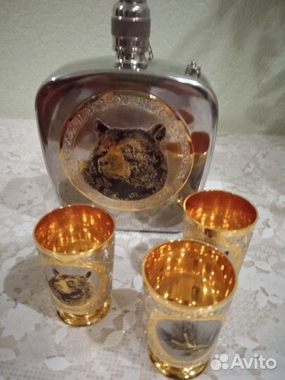 Подарочный набор охотника Фляжка и стопки Златоуст