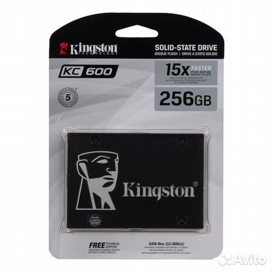 Твердотельный накопитель SSD 256Gb, SATA III, 2.5