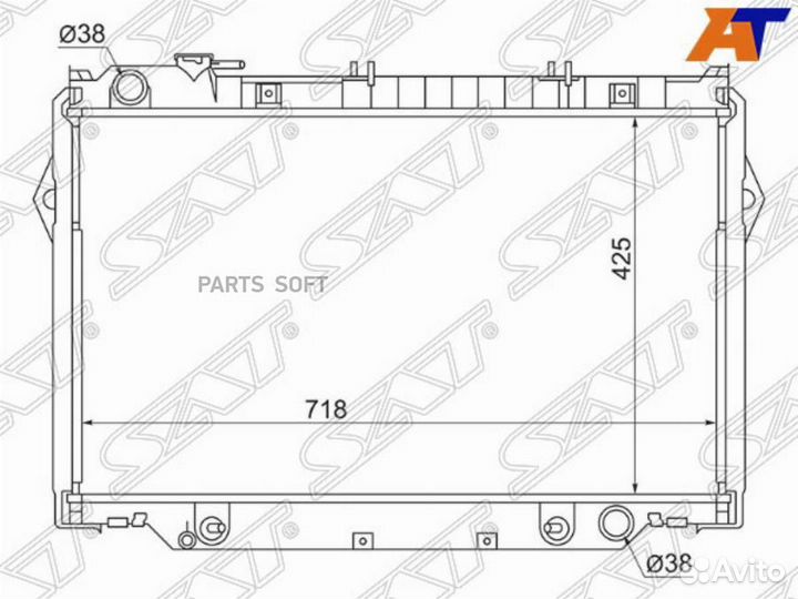 Радиатор Toyota Land Cruiser (J80) 89-97