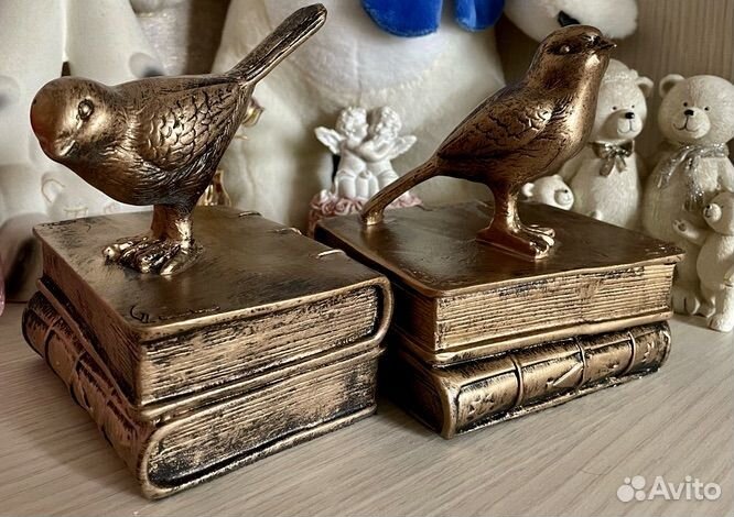 Подставки-держатели для книг фигурки птичек на кни