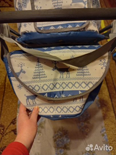 Детские санки - коляска с колесами Ника