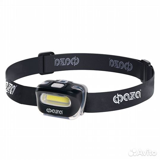 Фонарь фаzа налобный H5-L2W 3ааа 2Вт черный 5044