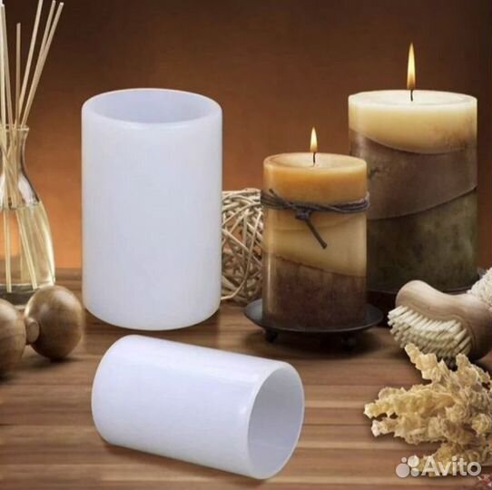 Силиконовый молд, Форма для свечей Цилиндр Большой