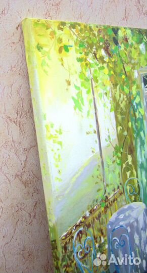 Картина с итальянским пейзажем. Живопись маслом