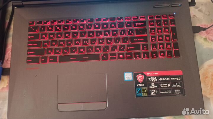 Игровой ноутбук msi gv72 7rd