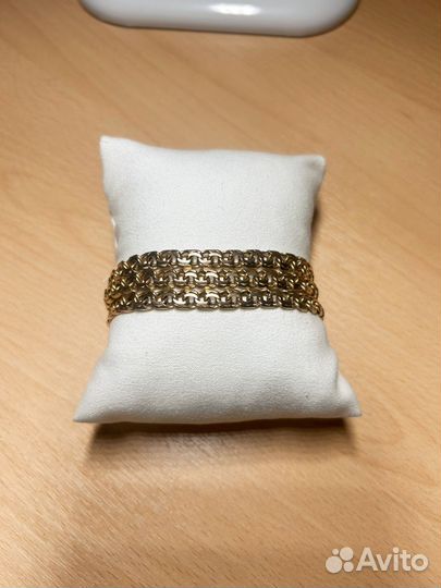 Цепочка золотая мужская бисмарк