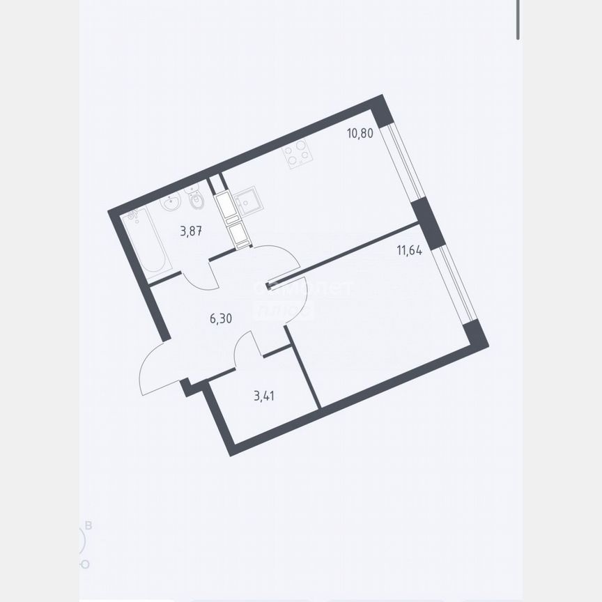 1-к. квартира, 36 м², 15/24 эт.