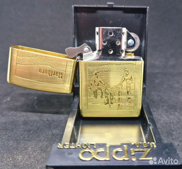 Зажигалка marlboro 99 promo Brushed Brass