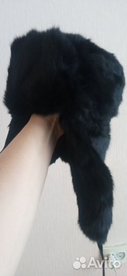 Шапка-ушанка зимняя из меха кролика