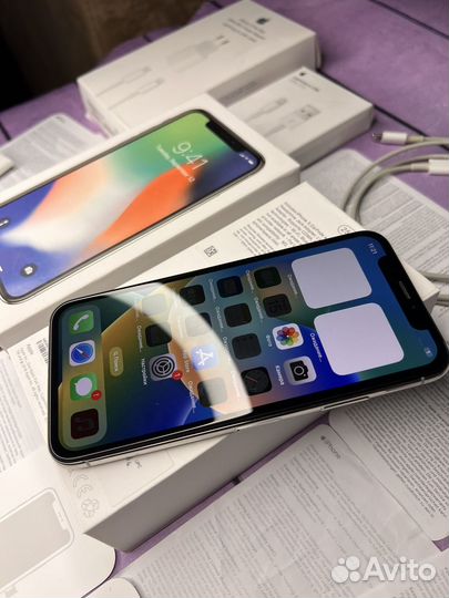 iPhone X, 256 Silver sim+esim
