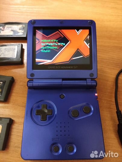 Game Boy Advance SP (IPS mode) + 5 картриджей