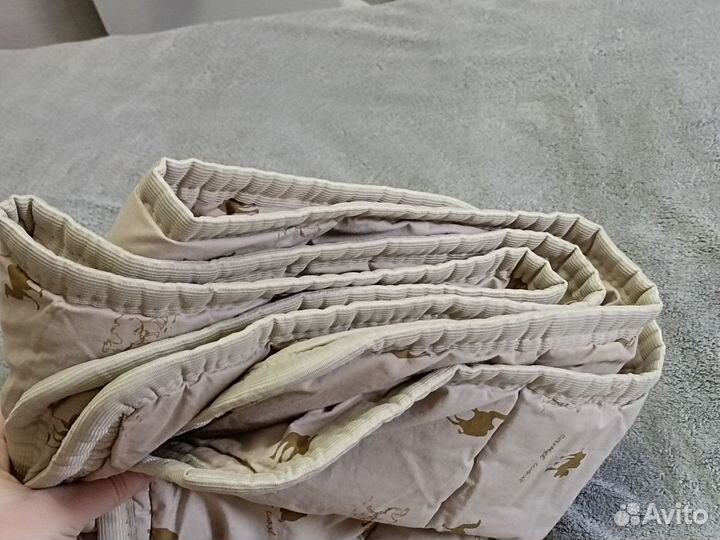 Одеяло детское стеганое верблюжья шерсть 110х140