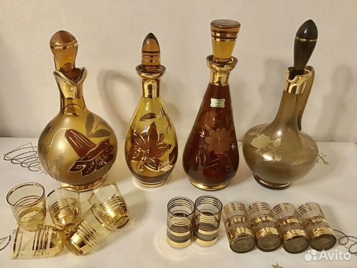 Графин штоф стопки Богемия