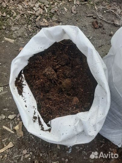 Перегной в мешках конский