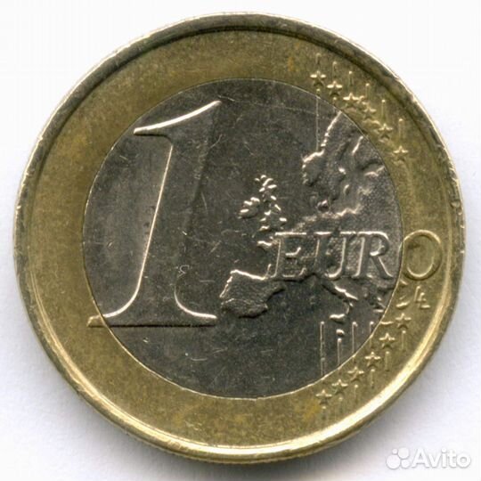 1 евро 2010 год. Португалия. Регулярный выпуск. Ти
