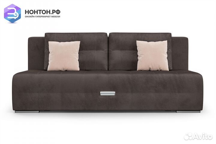 Диван еврокнижка Марсель 4 микровелюр коричневый
