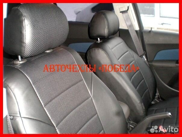 Чехлы Chevrolet Cobalt из экокожи чёрные Классика