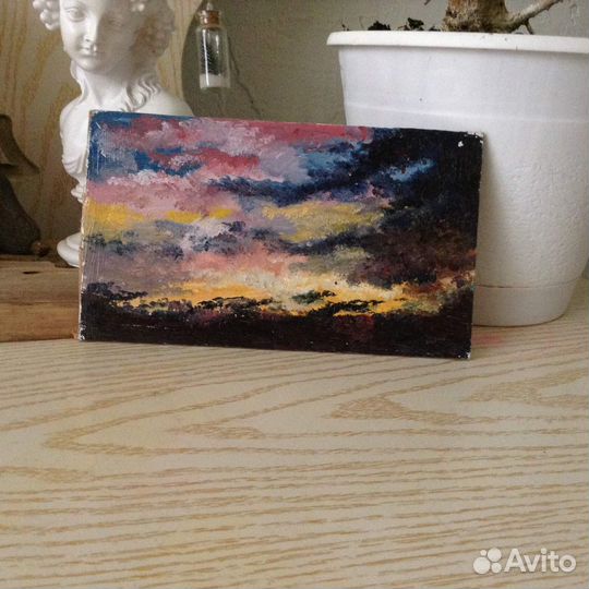 Картина маслом небо