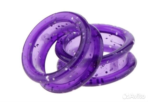 Кольца силиконовые для ножниц фиолетовые (пара)