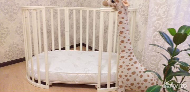 Детская кроватка трансформер круглая