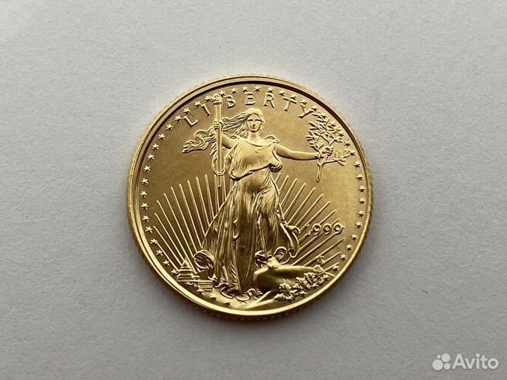 Золотая монета 1/10 унции Свобода Орёл