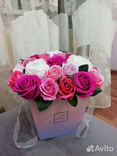 Букет из мыльных роз