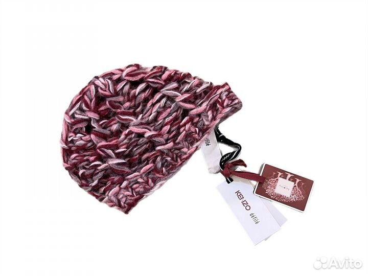 Kenzo новый комплект пончо шарф шапка