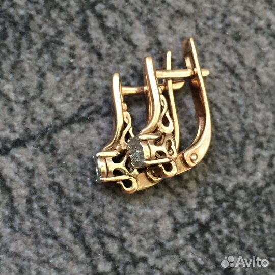 Серебряные серьги с позолотой