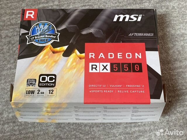 Видеокарта ati radeon rx 550 2gb купить в Москве | Электроника | Авито
