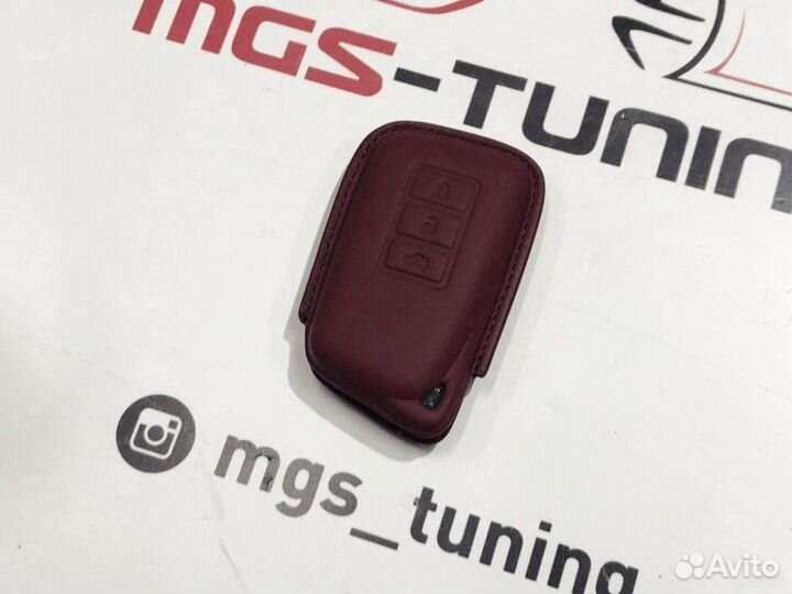 Чехол для ключа Lexus старого образца бордовый