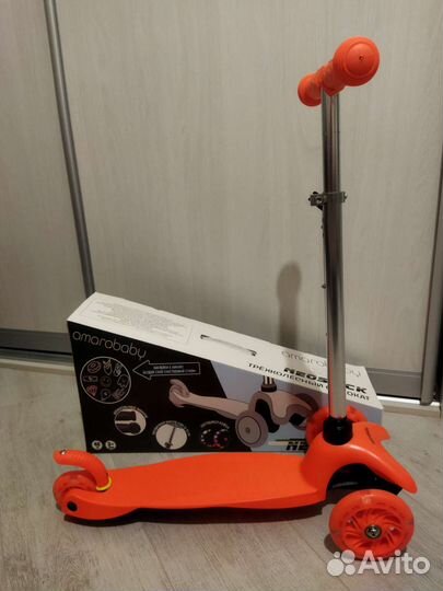 Самокат детский трехколесный новый