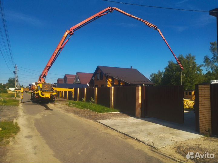 Бетон на гравии,граните(мы завод),бетононасос(37м)