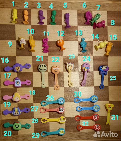 Киндеры единички,свистолеты, прилипалы, стиратели