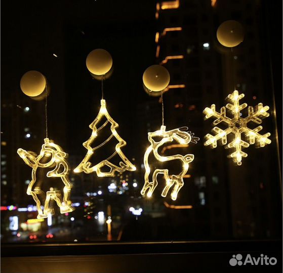 Гирлянды на присосках много