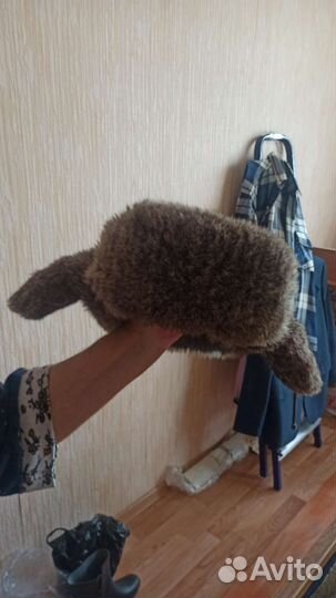 Шапка ушанка из кролика