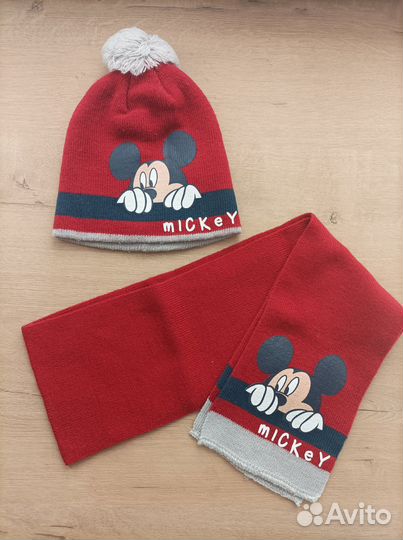 Комплект Микки маус шарф и шапка