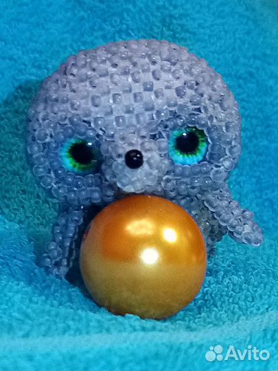 Амигуруми тюлень из бисера