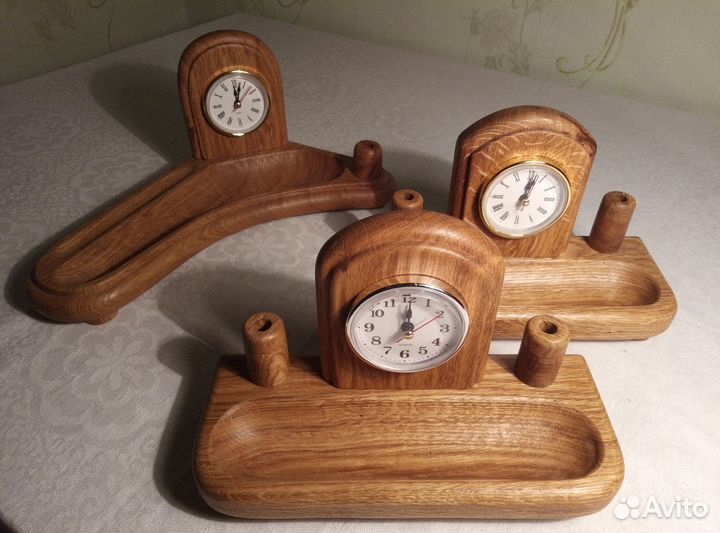Часы офисные часы настольные часы дерево часы дуб