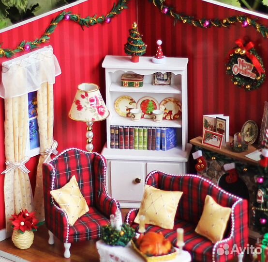 Новогодний румбокс в собранном виде с освещением