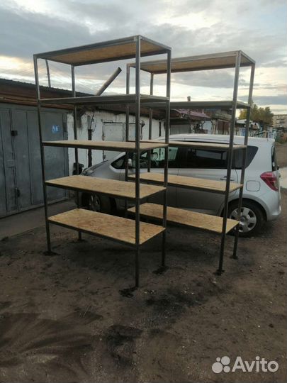 Металлические стеллажи для гаража, дома, архива