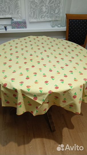 Скатерть на круглый стол 100 cotton