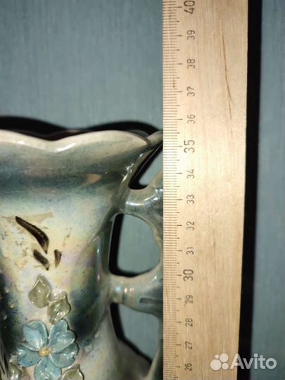 Ваза для цветов керамика, стекло цветное