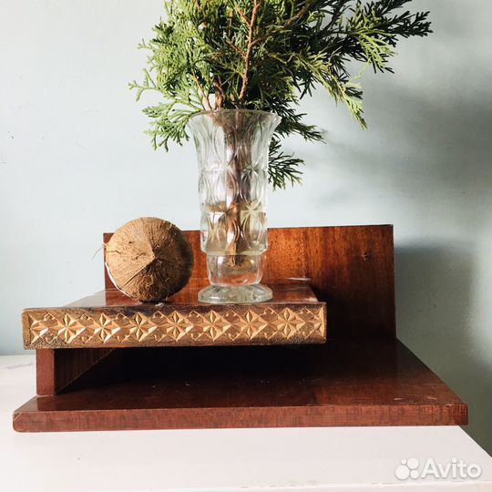 Полка винтажная лковая дерево