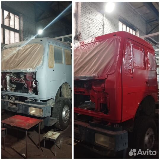 Покраска кабин грузовых автомобилей